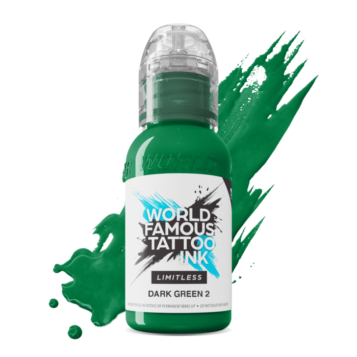 Inchiostro per tatuaggi World Famous Limitless - Dark Green 2 (30ml) - immagine 1